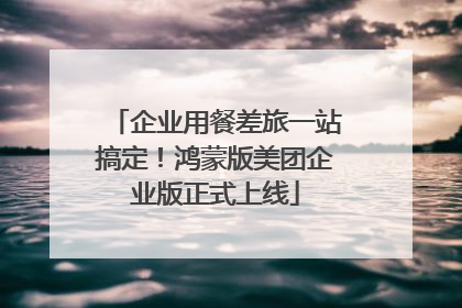 企业用餐差旅一站搞定！鸿蒙版美团企业版正式上线