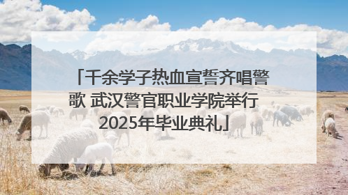 千余学子热血宣誓齐唱警歌 武汉警官职业学院举行2025年毕业典礼