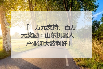 千万元支持、百万元奖励：山东机器人产业迎大波利好