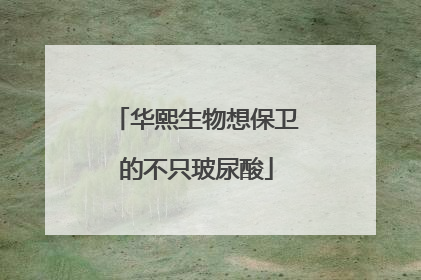 华熙生物想保卫的不只玻尿酸