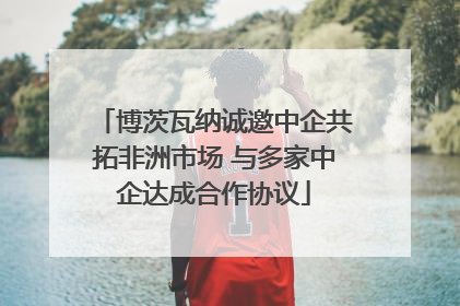 博茨瓦纳诚邀中企共拓非洲市场 与多家中企达成合作协议