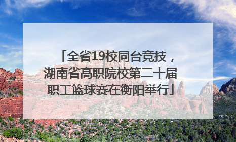 全省19校同台竞技，湖南省高职院校第二十届职工篮球赛在衡阳举行