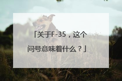 关于F-35，这个问号意味着什么？