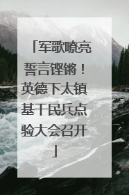 军歌嘹亮誓言铿锵！英德下太镇基干民兵点验大会召开