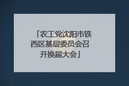 农工党沈阳市铁西区基层委员会召开换届大会
