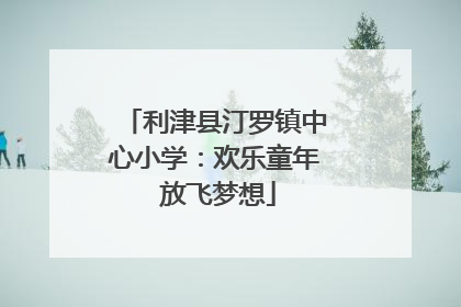 利津县汀罗镇中心小学：欢乐童年 放飞梦想