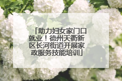 助力妇女家门口就业！德州天衢新区长河街道开展家政服务技能培训