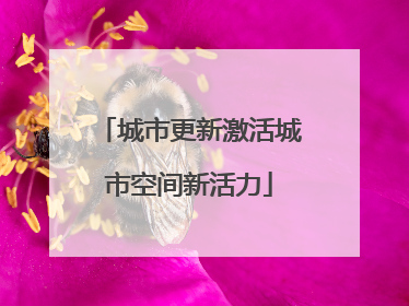 城市更新激活城市空间新活力