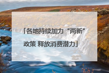 各地持续加力“两新”政策 释放消费潜力