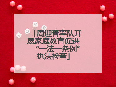 周迎春率队开展家庭教育促进“一法一条例”执法检查