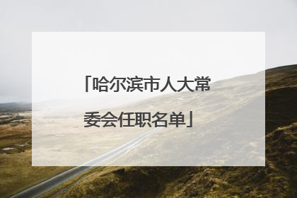 哈尔滨市人大常委会任职名单