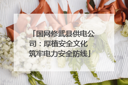 国网修武县供电公司：厚植安全文化 筑牢电力安全防线