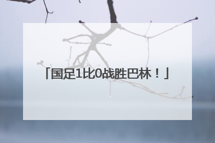 国足1比0战胜巴林！