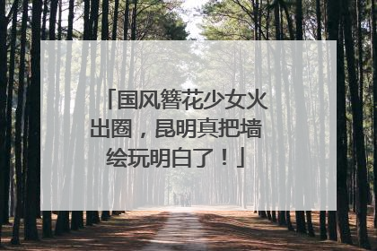 国风簪花少女火出圈，昆明真把墙绘玩明白了！