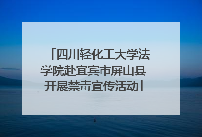 四川轻化工大学法学院赴宜宾市屏山县开展禁毒宣传活动