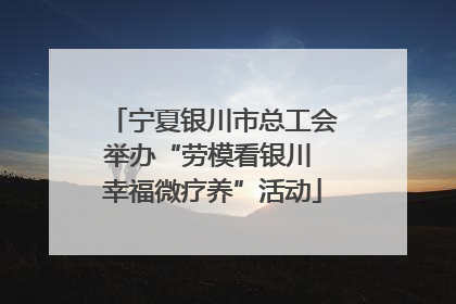 宁夏银川市总工会举办“劳模看银川 幸福微疗养”活动