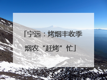 宁远：烤烟丰收季 烟农“赶烤”忙