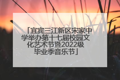 宜宾三江新区宋家中学举办第十七届校园文化艺术节暨2022级毕业季音乐节