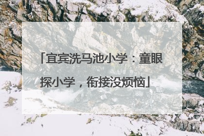 宜宾洗马池小学：童眼探小学，衔接没烦恼
