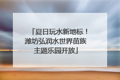 夏日玩水新地标！潍坊弘润水世界苗族主题乐园开放