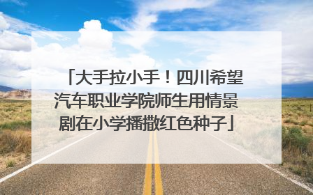 大手拉小手！四川希望汽车职业学院师生用情景剧在小学播撒红色种子