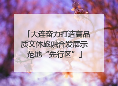 大连奋力打造高品质文体旅融合发展示范地“先行区”