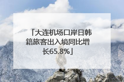 大连机场口岸日韩籍旅客出入境同比增长65.8%