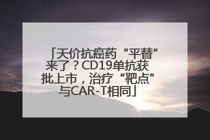 天价抗癌药“平替”来了？CD19单抗获批上市，治疗“靶点”与CAR-T相同