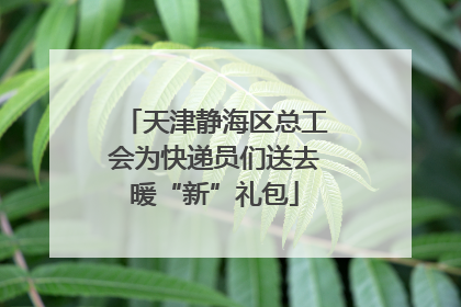 天津静海区总工会为快递员们送去暖“新”礼包
