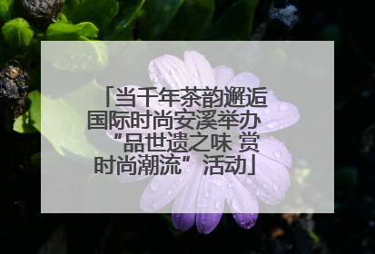 当千年茶韵邂逅国际时尚安溪举办“品世遗之味 赏时尚潮流”活动
