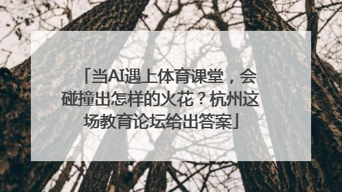 当AI遇上体育课堂，会碰撞出怎样的火花？杭州这场教育论坛给出答案