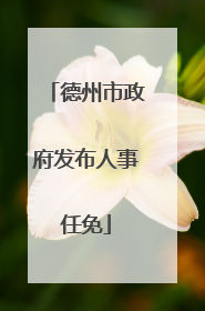 德州市政府发布人事任免