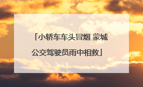 小轿车车头冒烟 蒙城公交驾驶员雨中相救