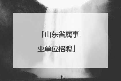 山东省属事业单位招聘
