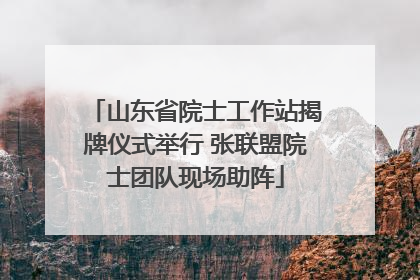 山东省院士工作站揭牌仪式举行 张联盟院士团队现场助阵