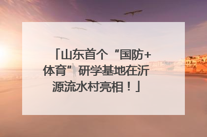 山东首个“国防+体育”研学基地在沂源流水村亮相！