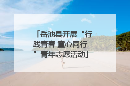 岳池县开展“行践青春 童心同行”青年志愿活动