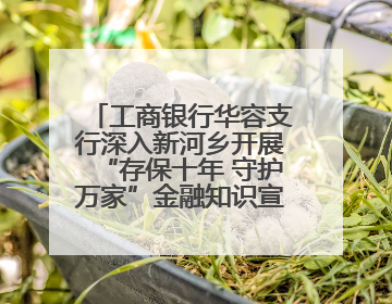 工商银行华容支行深入新河乡开展“存保十年 守护万家”金融知识宣传活动