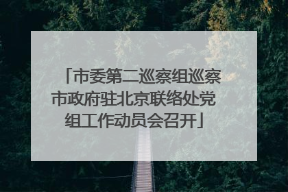 市委第二巡察组巡察市政府驻北京联络处党组工作动员会召开