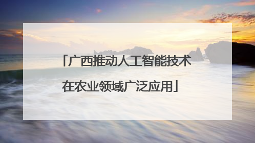 广西推动人工智能技术在农业领域广泛应用