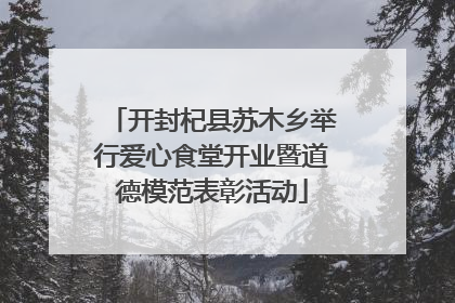 开封杞县苏木乡举行爱心食堂开业暨道德模范表彰活动