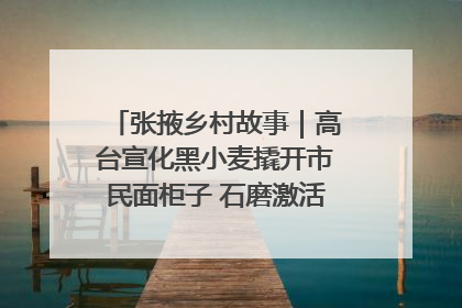 张掖乡村故事｜高台宣化黑小麦撬开市民面柜子 石磨激活村集体钱匣子