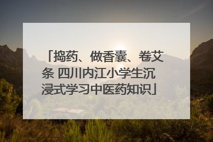 捣药、做香囊、卷艾条 四川内江小学生沉浸式学习中医药知识
