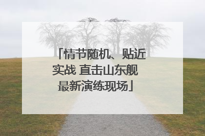 情节随机、贴近实战 直击山东舰最新演练现场
