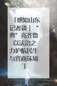 感知山东记者谈｜“典”亮齐鲁 以法治之力护航民生与营商环境