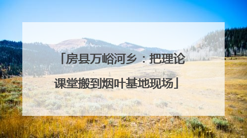 房县万峪河乡：把理论课堂搬到烟叶基地现场