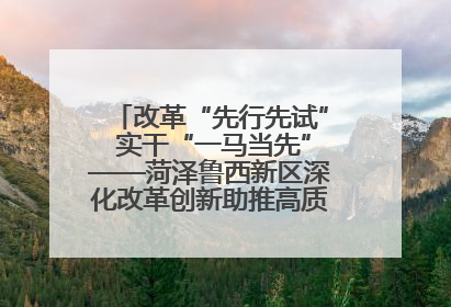 改革“先行先试” 实干“一马当先”——菏泽鲁西新区深化改革创新助推高质量发展纪实