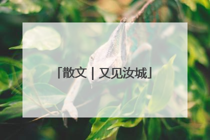 散文｜又见汝城