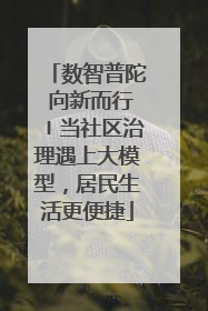数智普陀 向新而行〡当社区治理遇上大模型，居民生活更便捷