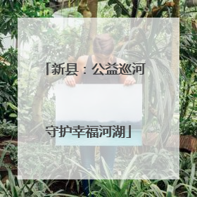 新县：公益巡河守护幸福河湖